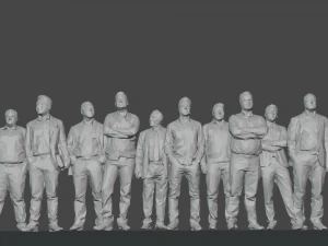 10 low poly people collection vol 8 3D Model