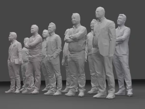 10 low poly people collection vol 8 3D Model