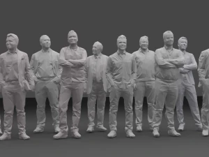 10 low poly people collection vol 8 3D Model