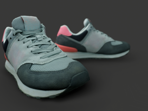 Pair of New Balance Shoes 3D Models