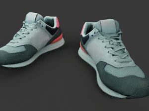 Pair of New Balance Shoes 3D Model