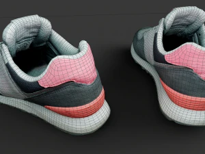 Pair of New Balance Shoes 3D Model