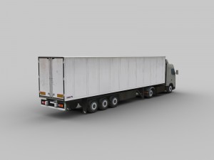truck with trailer 1 3D मॉडल
