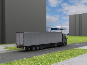 truck with trailer 1 3D मॉडल