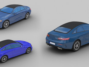 mercedes-benz e-class coupe 2018 3D 模型