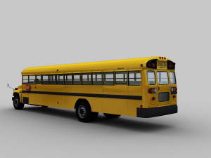 school bus lowpoly Modelo 3D
