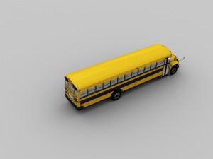 school bus lowpoly Modelo 3D