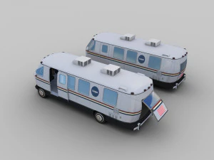nasa astrovan airstream lowpoly 3D Model