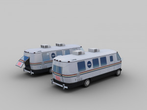 nasa astrovan airstream lowpoly 3D Модель