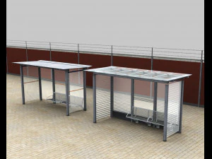 bus stop modern 3D Model
