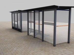 bus stop modern 3D Model