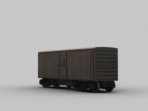 freight wagon lowpoly 3D Model
