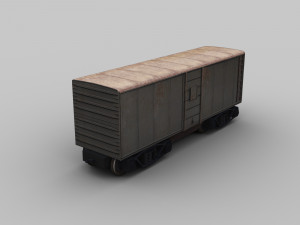 freight wagon lowpoly Model 3D