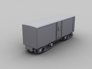 freight wagon lowpoly Model 3D