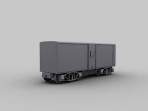 freight wagon lowpoly Model 3D