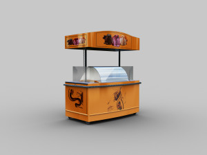 ice cream cart low-poly 3D Model