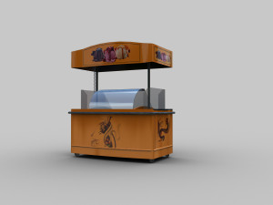 ice cream cart low-poly 3D Model