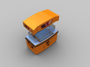 ice cream cart low-poly 3D Model