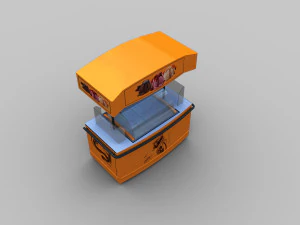 ice cream cart low-poly 3D Model