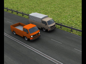 old pickup with interior low-poly Modelo 3D