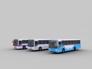 mercedes bus lowpoly 3D Model