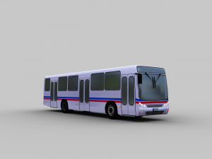 mercedes bus lowpoly 3D Model