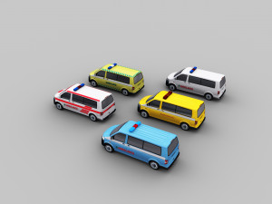 ambulance low poly Model 3D