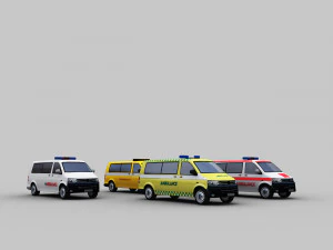 ambulance low poly 3D Model