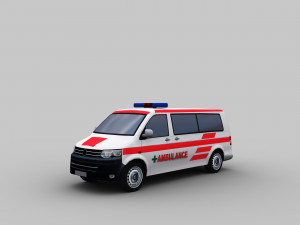 ambulance low poly Model 3D