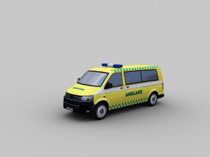 ambulance low poly Model 3D
