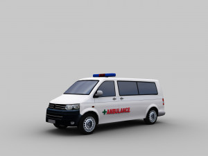 ambulance low poly Model 3D