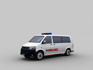 ambulance low poly 3D Model