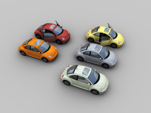 vw beetle turbo 5 color 3D मॉडल