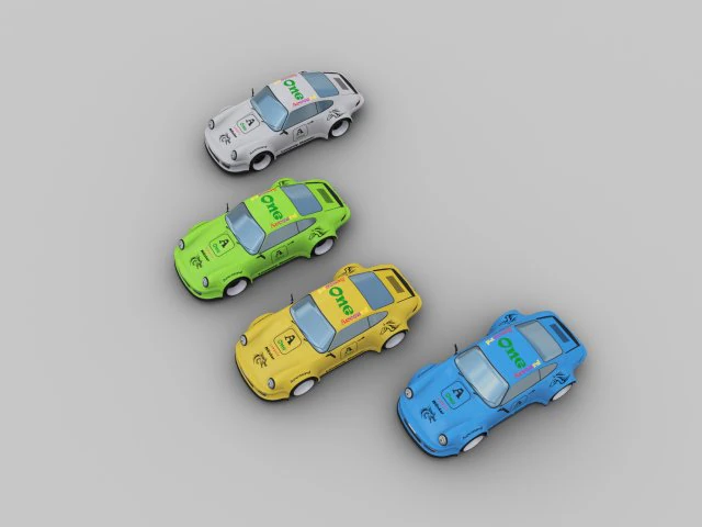 porsche 911 rauh-welt low-poly 3D Model .c4d .max .obj .3ds .fbx .stl .blend 