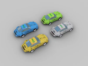 porsche 911 rauh-welt low-poly 3D Model