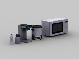 kitchen appliances lowpoly Modelo 3D
