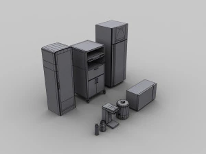 kitchen appliances lowpoly 3D Model