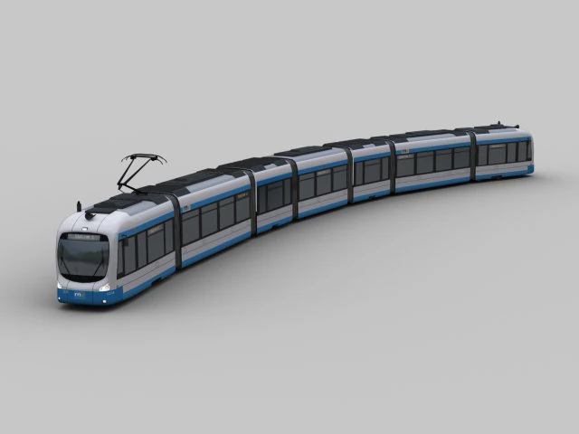 lowpoly tram9 3D Model .c4d .max .obj .3ds .fbx .stl .blend