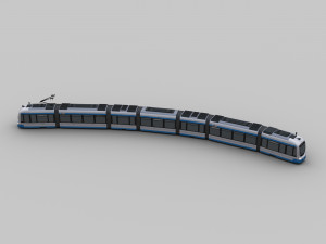 lowpoly tram9 3D-Modell