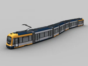 lowpoly tram9 3D Model