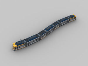 lowpoly tram9 3D-Modell