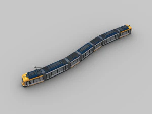 lowpoly tram9 3D Model