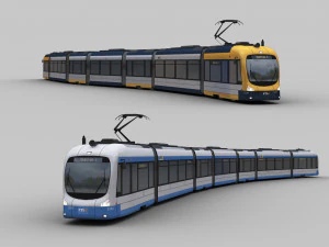 lowpoly tram9 3D Model