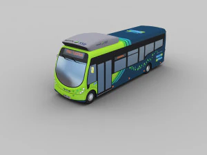 arriva l'autobus elettrico Modello 3D