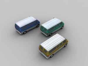 lowpoly van 3 3D Model