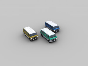 lowpoly van 3 3D-Modell