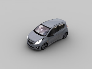 chevrolet spark lowpoly 3D Model
