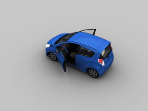 chevrolet spark lowpoly Model 3D