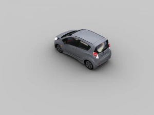 chevrolet spark lowpoly Model 3D