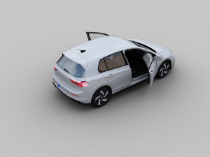 vw golf low-poly 3D Model